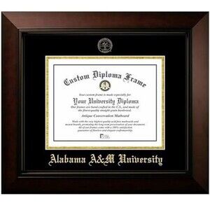 Campus Images Alabama A&M University Diploma Frame Black Cherry Gold Embossed ￼